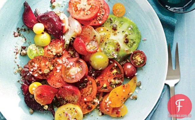 Salada de tomate e beterraba da herança