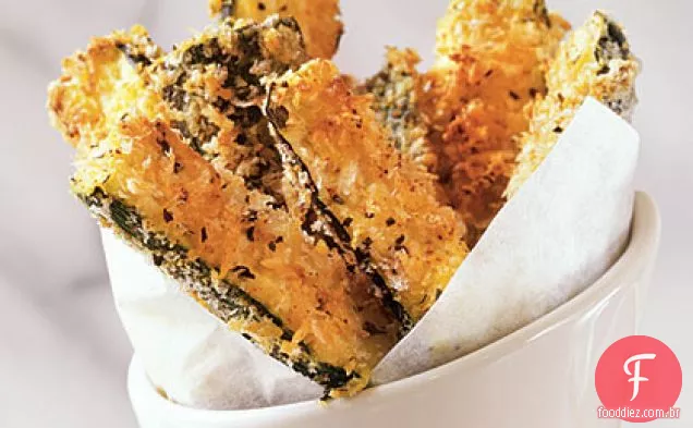 Parmesão-Batatas Fritas Com Crosta De Abobrinha