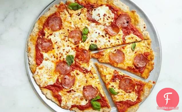 Salame integral e Pizza de mussarela
