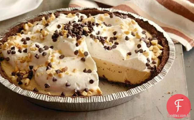 Torta De Pudim De Manteiga De Amendoim Com Chocolate