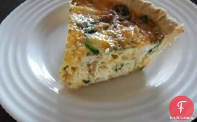 Quiche de espinafre com frango