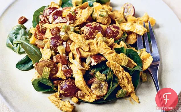 Frango Frito-Salada De Espinafre