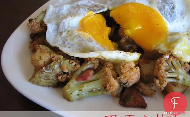 Hash De Couve-Flor Com Ovo Frito