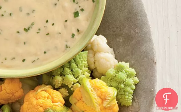 Fondue de queijo de cerveja Com Couve-Flor Do Bebê