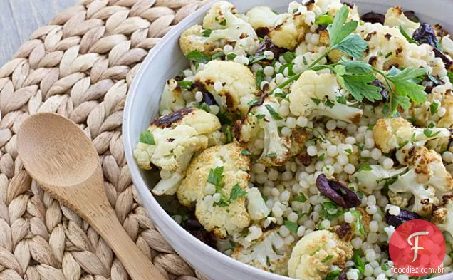 Couve-Flor Quente E Salada De Cuscuz Israelense