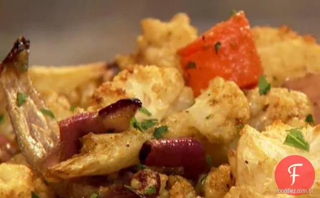 Couve-flor e cenoura com curry