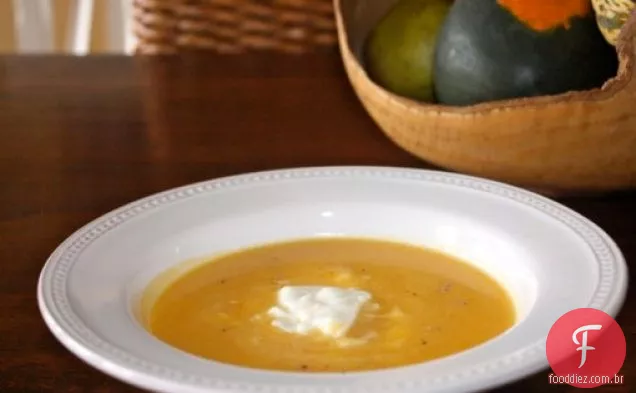 Sopa Cremosa De Abóbora E Couve-Flor