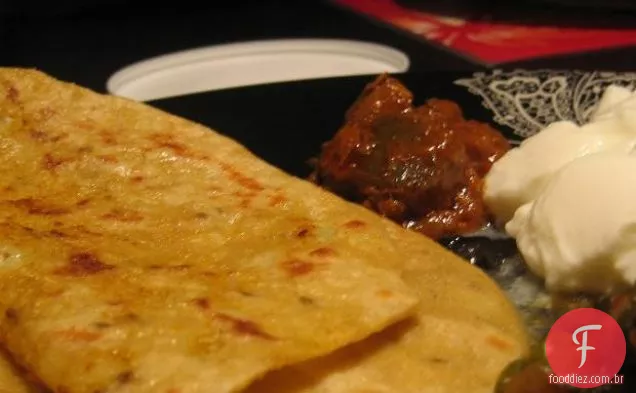 Gobi Parathas-Tortilhas Recheadas Com Couve-Flor