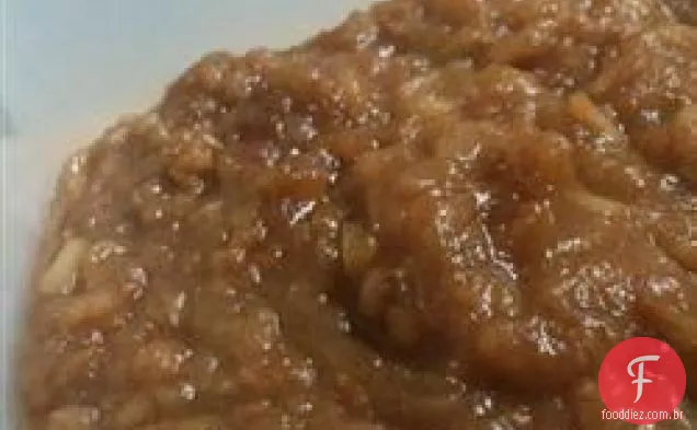 Molho De Pêssego De Maçã Cozido Lento