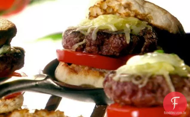 Hambúrguer De Manjericão De Verão Perfeito