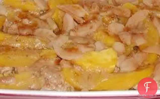 Costeletas de abóbora e porco