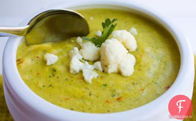 Sopa De Couve-Flor Herbada Cremosa Orgânica