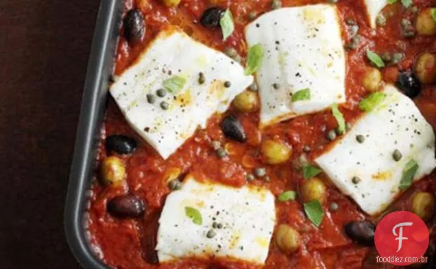 Arinca Assada Com Tomate E Azeitonas