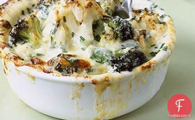 Couve-Flor, Brócolis E Gratinado Cheddar Maduro