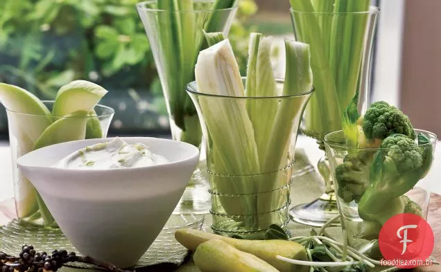 Crudités com Wasabi Dip