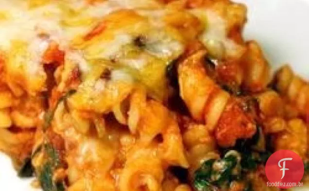 Caçarola de macarrão cheesy de espinafre Cheryl