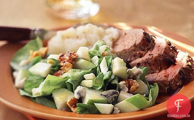Salada clássica de maçã e queijo azul