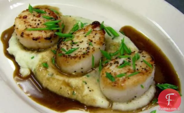 Vieiras, Polenta, Demi-Glace