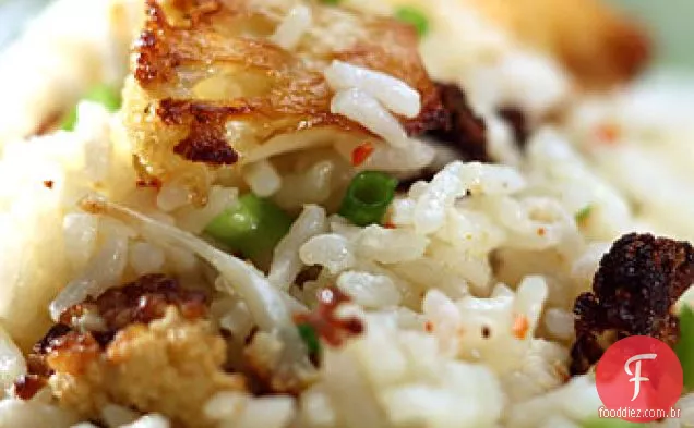 Arroz Ad hoc com couve-flor assada