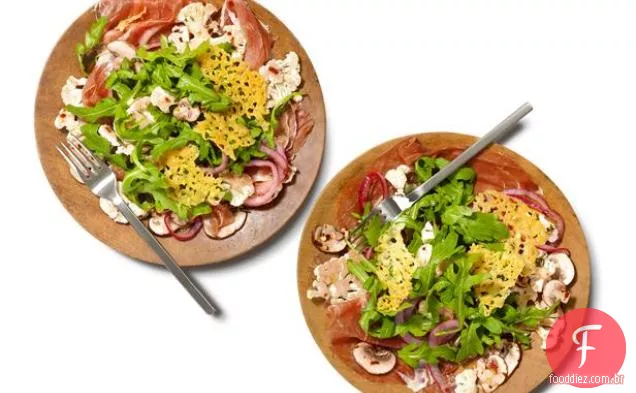 Prosciutto e legumes em conserva com queijo