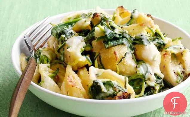 Cascas de primavera e queijo
