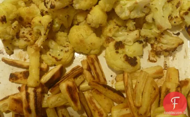 Couve-Flor Assada E Purê De Batatas Com Rábano