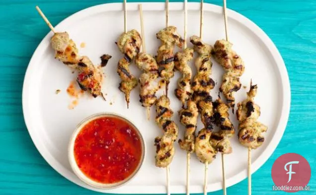 Espetos De Frango Asiáticos