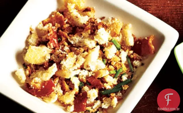 Pão ralado de Bacon e cebolinha