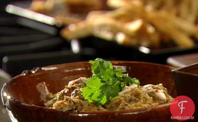 Baba Ghanoush com quente Pita
