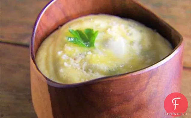 Polenta com rúcula