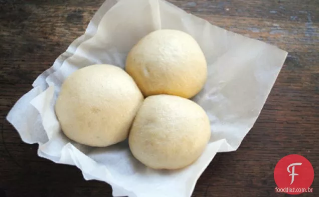 Pãezinhos Cozidos No Vapor Com Pasta De Feijão Vermelho