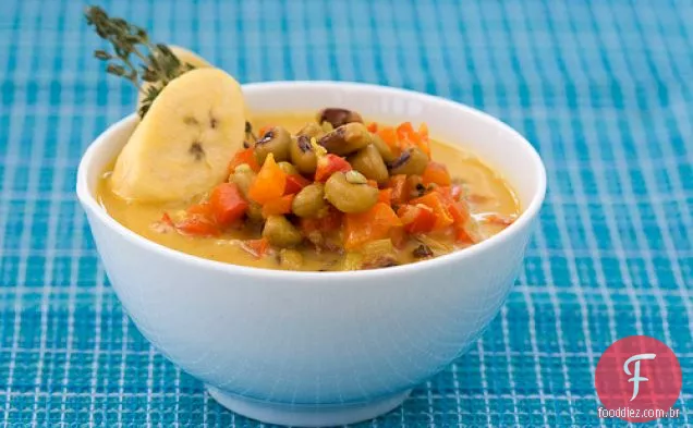Caril Caribenho Black Eyed Peas Com Banana-Da-Terra