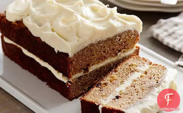 Bolo de especiarias de maçã com cobertura de Cream Cheese