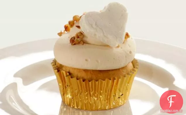 Cupcake de cidra de batata doce com cobertura de Marshmallow