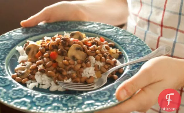Arroz com ervilhas de Olhos Pretos