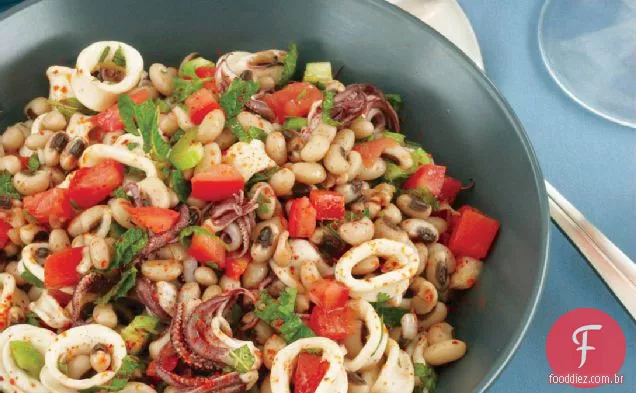 Salada de Lula e ervilha de Olhos Pretos