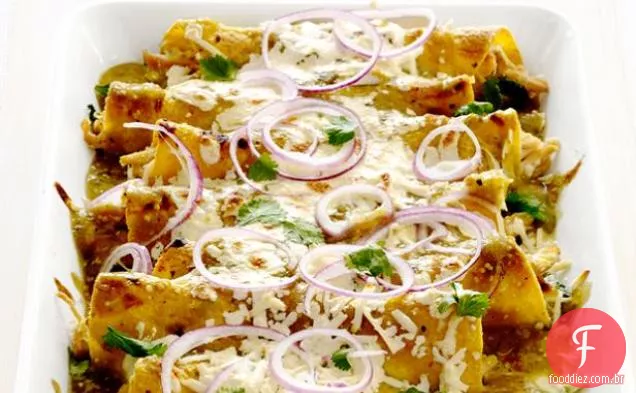 Enchiladas de frango e queijo