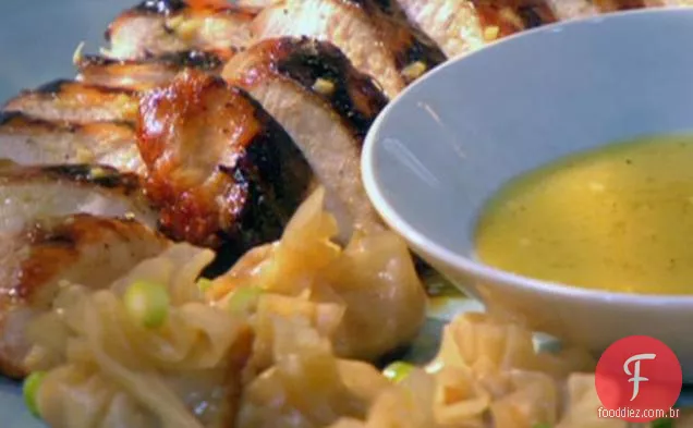 Frango grelhado com vinagrete de gengibre picante