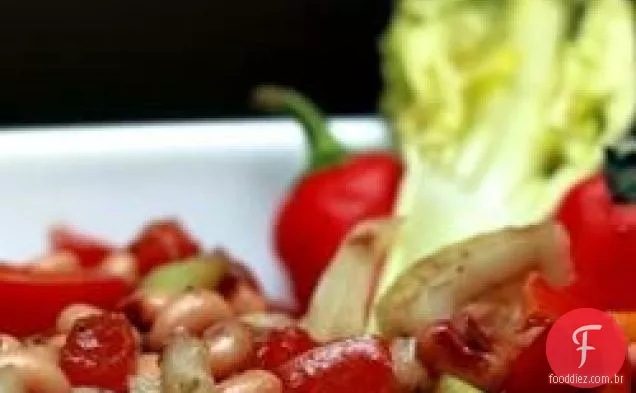 Salada de ervilha de olhos pretos
