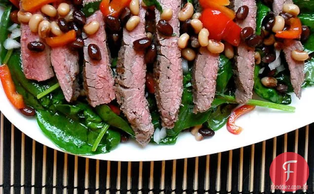 Salada De Bife De Espinafre E Flanco