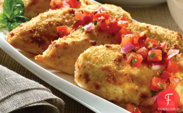 Parmesão-Crusted Bruschetta Chicken