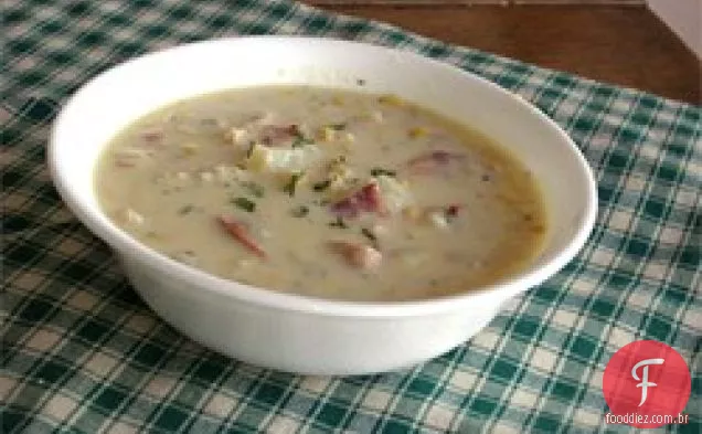 Sopa fácil de milho e caranguejo