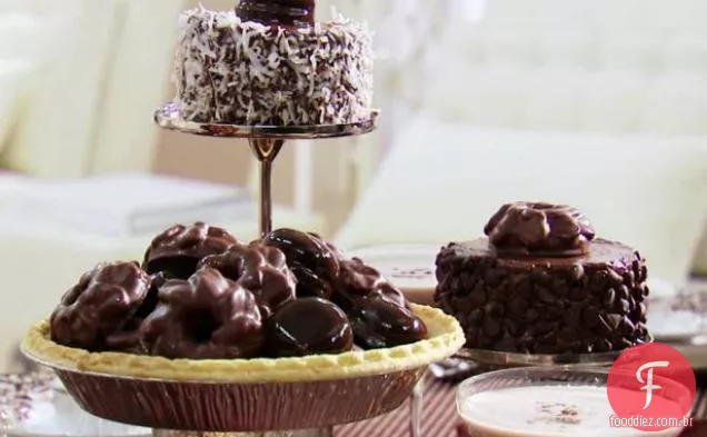 Mini Peças Centrais Do Bolo De Chocolate