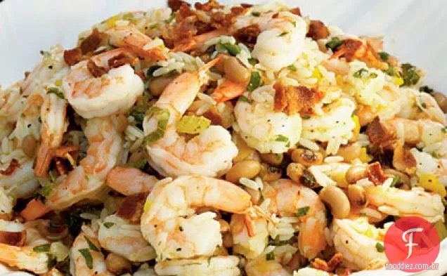 Camarão e salada Hoppin' John