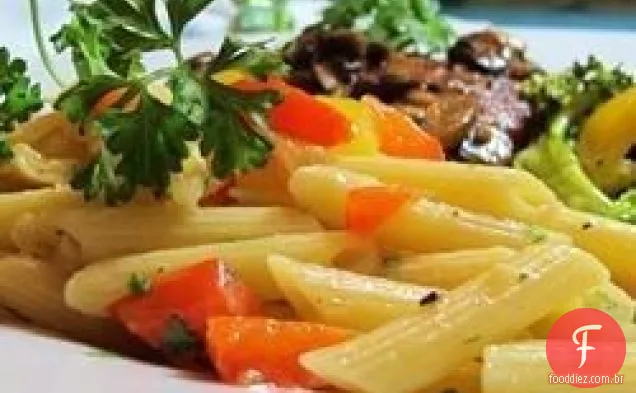 Penne massas com pimentas