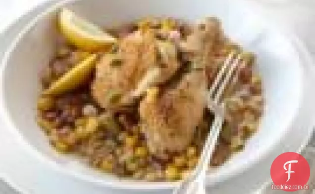 Frango refogado com Succotash