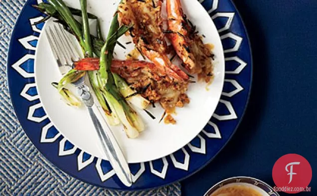 Camarão Jumbo grelhado com Kimchi-manteiga Miso