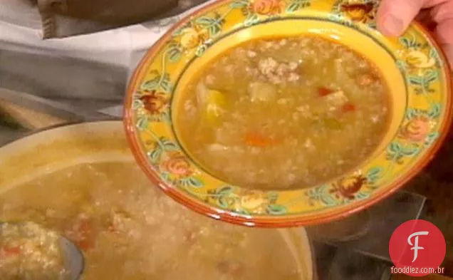 Minestrone com arroz e feijão: Minestrone di Riso e Fagioli
