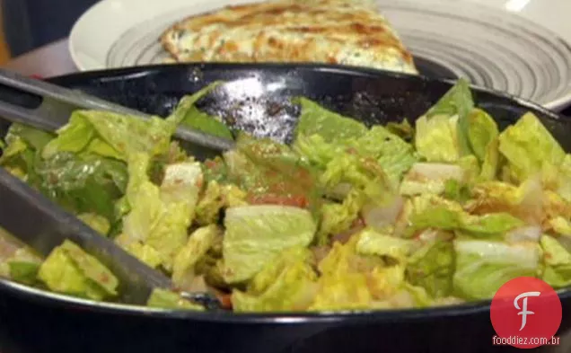 Tomate Assado Vestido Salada Romaine