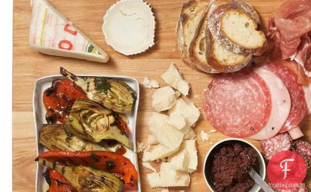 Prato Antipasto Com Legumes Grelhados